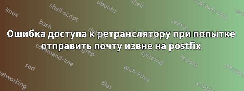 Ошибка доступа к ретранслятору при попытке отправить почту извне на postfix