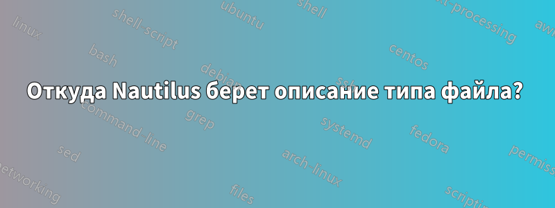 Откуда Nautilus берет описание типа файла?