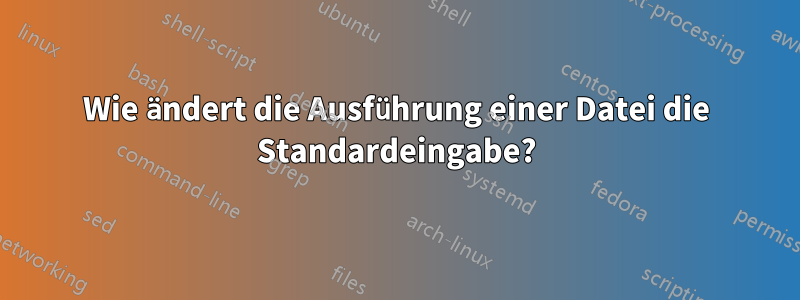 Wie ändert die Ausführung einer Datei die Standardeingabe?