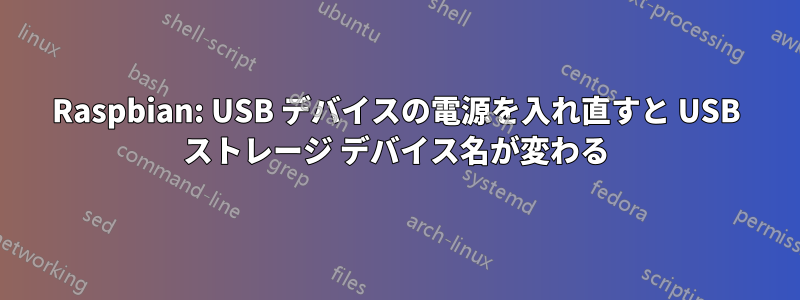 Raspbian: USB デバイスの電源を入れ直すと USB ストレージ デバイス名が変わる