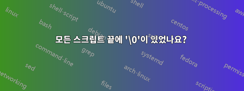모든 스크립트 끝에 '\0'이 있었나요?
