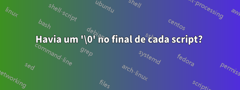 Havia um '\0' no final de cada script?