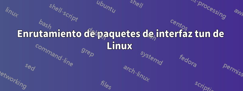 Enrutamiento de paquetes de interfaz tun de Linux 