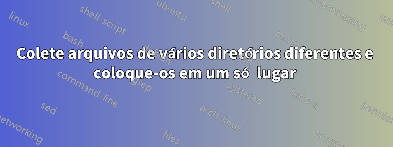 Colete arquivos de vários diretórios diferentes e coloque-os em um só lugar