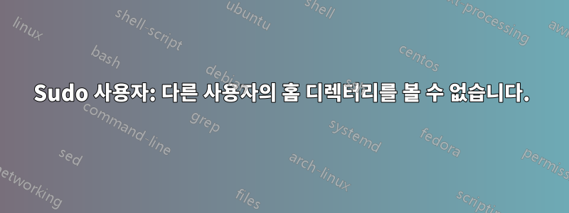 Sudo 사용자: 다른 사용자의 홈 디렉터리를 볼 수 없습니다.