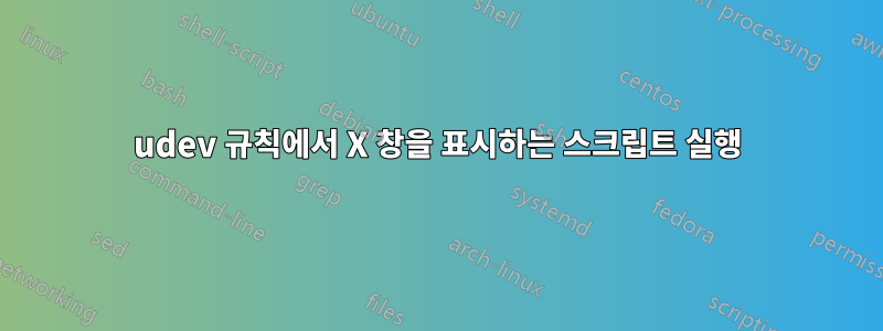 udev 규칙에서 X 창을 표시하는 스크립트 실행