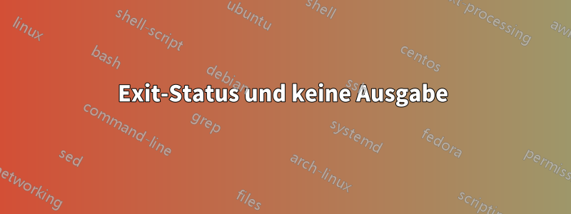 Exit-Status und keine Ausgabe