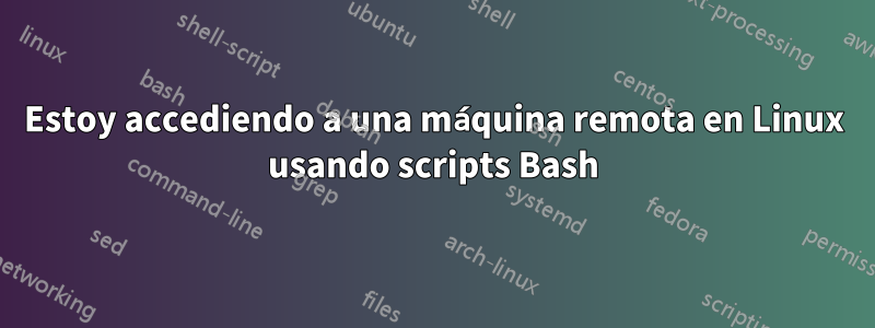 Estoy accediendo a una máquina remota en Linux usando scripts Bash