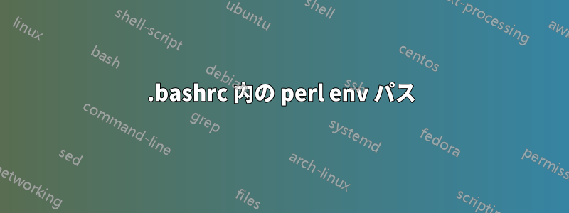 .bashrc 内の perl env パス