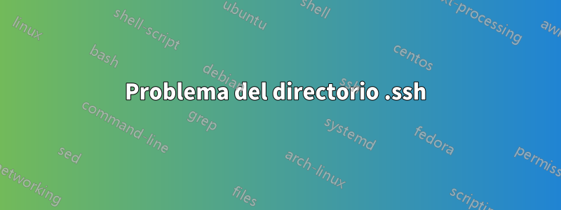 Problema del directorio .ssh 