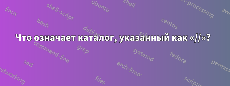 Что означает каталог, указанный как «//»? 