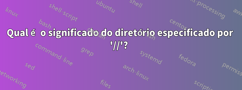 Qual é o significado do diretório especificado por '//'? 