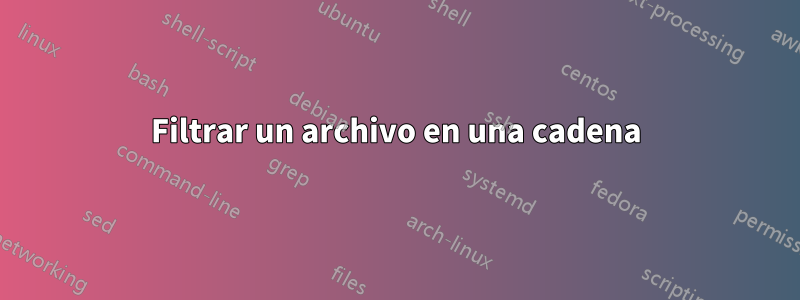 Filtrar un archivo en una cadena