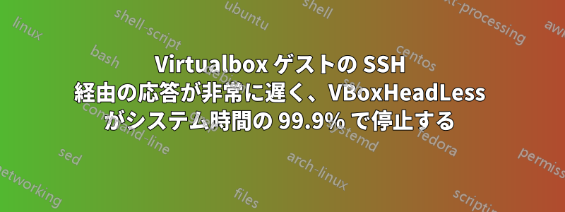 Virtualbox ゲストの SSH 経由の応答が非常に遅く、VBoxHeadLess がシステム時間の 99.9% で停止する