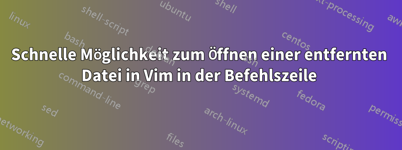 Schnelle Möglichkeit zum Öffnen einer entfernten Datei in Vim in der Befehlszeile