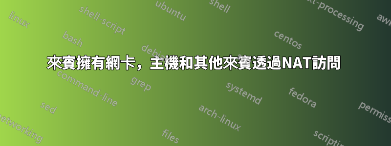 來賓擁有網卡，主機和其他來賓透過NAT訪問