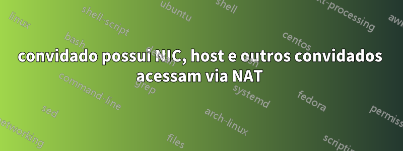 convidado possui NIC, host e outros convidados acessam via NAT