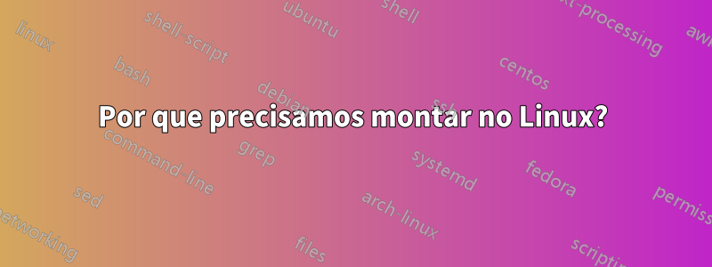 Por que precisamos montar no Linux?