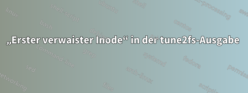 „Erster verwaister Inode“ in der tune2fs-Ausgabe