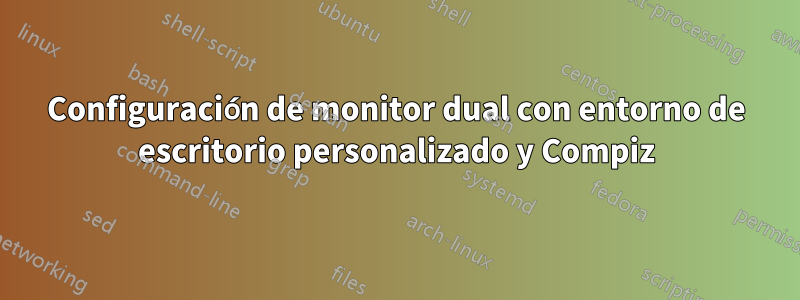 Configuración de monitor dual con entorno de escritorio personalizado y Compiz