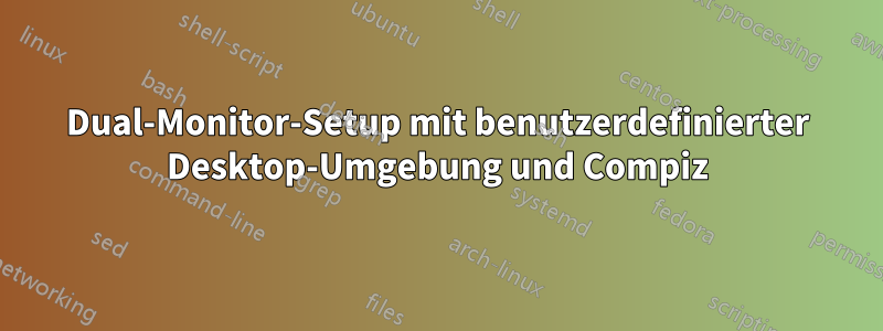 Dual-Monitor-Setup mit benutzerdefinierter Desktop-Umgebung und Compiz