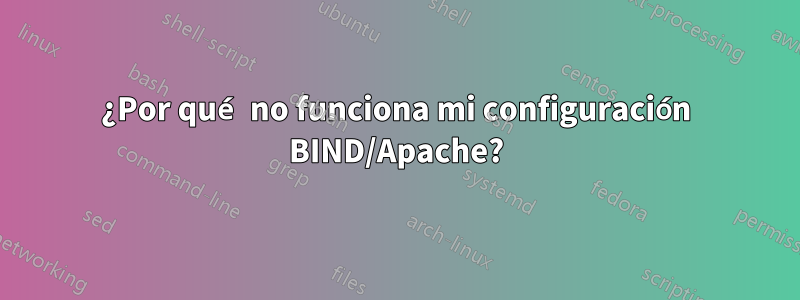 ¿Por qué no funciona mi configuración BIND/Apache?