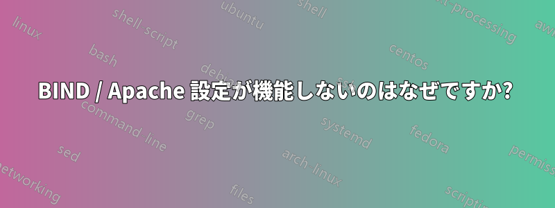 BIND / Apache 設定が機能しないのはなぜですか?