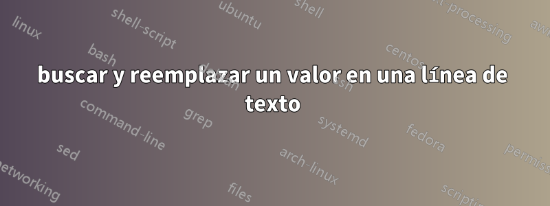 buscar y reemplazar un valor en una línea de texto