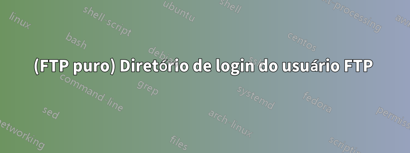 (FTP puro) Diretório de login do usuário FTP