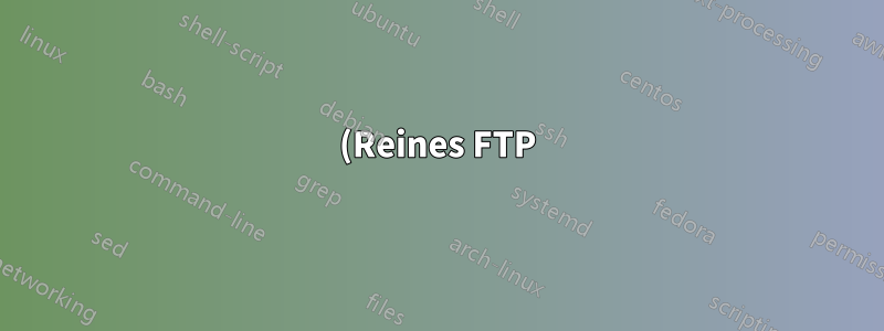 (Reines FTP) FTP-Benutzer-Login-Verzeichnis