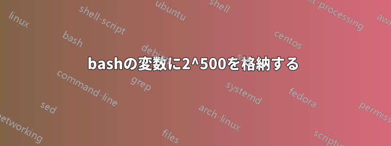 bashの変数に2^500を格納する