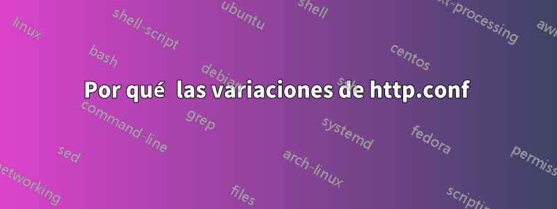 Por qué las variaciones de http.conf