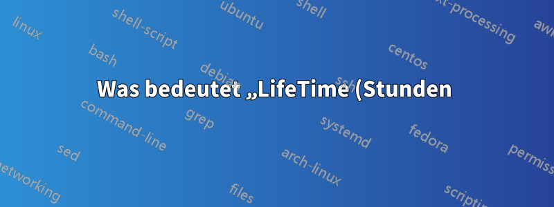Was bedeutet „LifeTime (Stunden)“ in der Smartctl-Ausgabe?