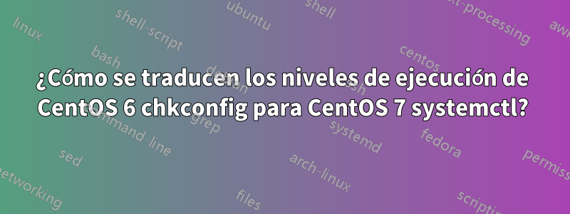 ¿Cómo se traducen los niveles de ejecución de CentOS 6 chkconfig para CentOS 7 systemctl?