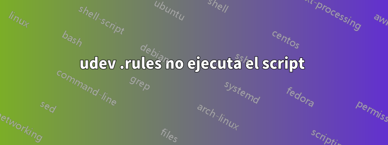 udev .rules no ejecuta el script