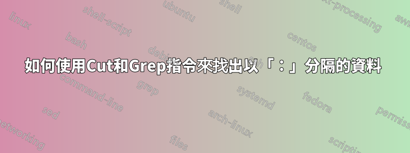 如何使用Cut和Grep指令來找出以「：」分隔的資料