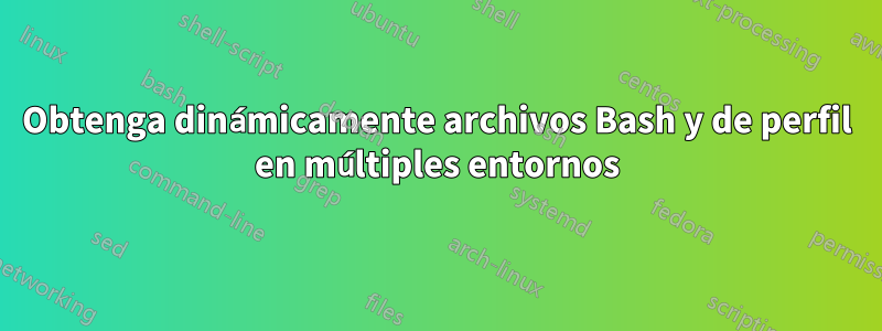 Obtenga dinámicamente archivos Bash y de perfil en múltiples entornos