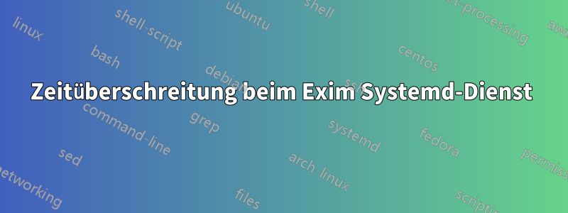 Zeitüberschreitung beim Exim Systemd-Dienst