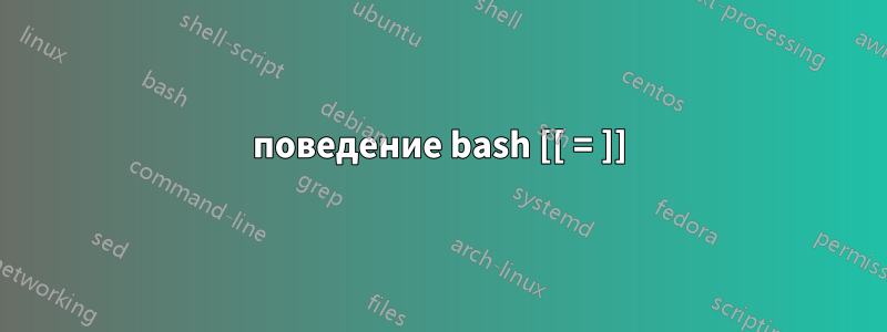 поведение bash [[ = ]]