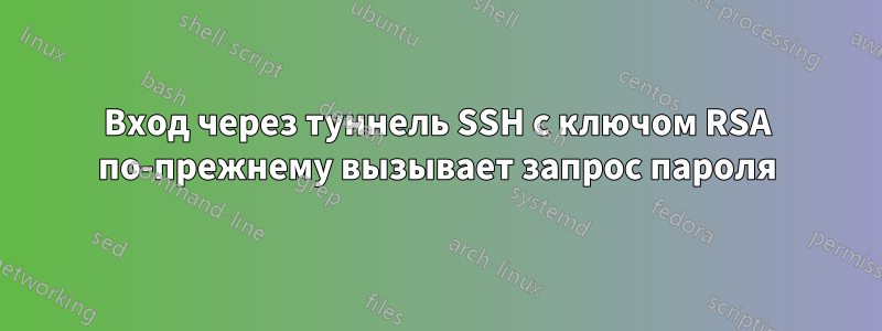 Вход через туннель SSH с ключом RSA по-прежнему вызывает запрос пароля