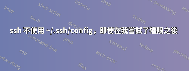 ssh 不使用 ~/.ssh/config，即使在我嘗試了權限之後