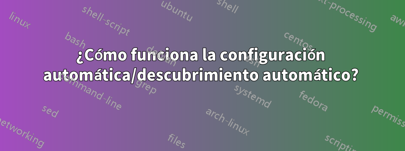 ¿Cómo funciona la configuración automática/descubrimiento automático?