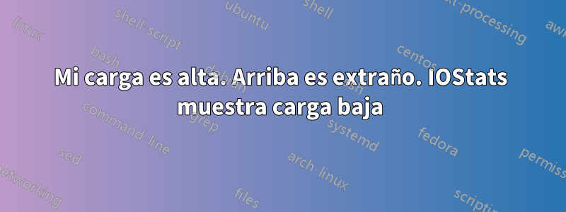 Mi carga es alta. Arriba es extraño. IOStats muestra carga baja