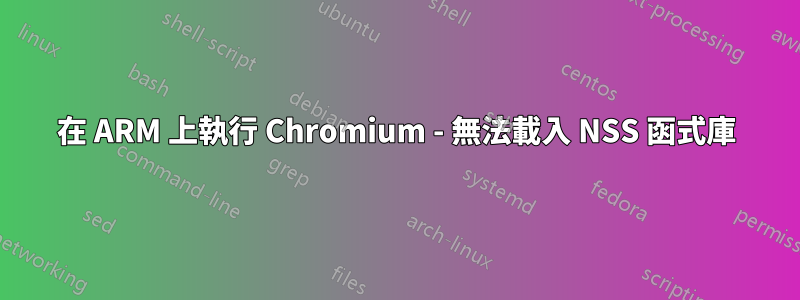 在 ARM 上執行 Chromium - 無法載入 NSS 函式庫