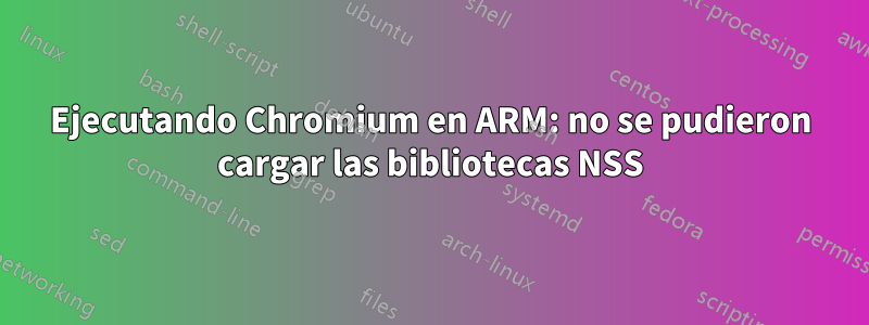 Ejecutando Chromium en ARM: no se pudieron cargar las bibliotecas NSS