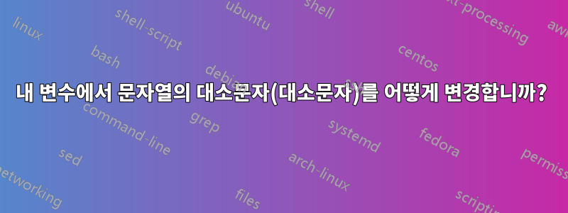 내 변수에서 문자열의 대소문자(대소문자)를 어떻게 변경합니까?