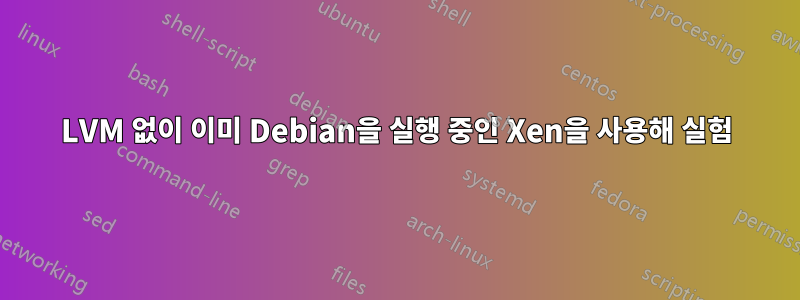 LVM 없이 이미 Debian을 실행 중인 Xen을 사용해 실험