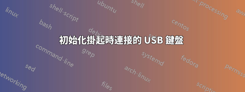 初始化掛起時連接的 USB 鍵盤