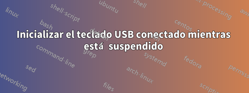 Inicializar el teclado USB conectado mientras está suspendido