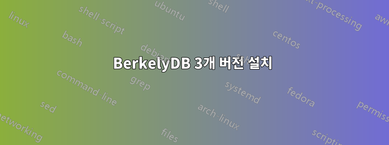 BerkelyDB 3개 버전 설치